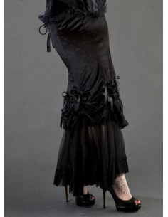 VANITY LONG SKIRT BLACK VELVET 2