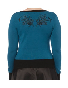 BLUE FLOWER CARDIGAN - plus...
