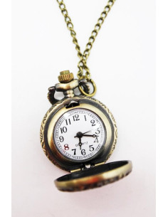 BRASS OWL WATCH PENDANT 2