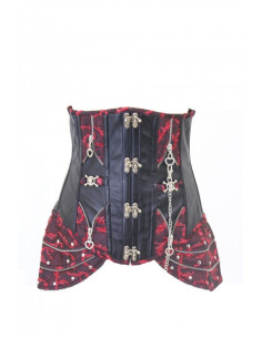 RED PIRATE UNDERBUST CORSET