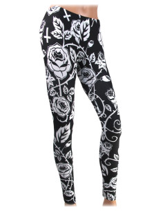 Black Roses Leggings