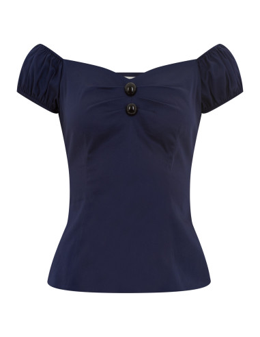 Dolores Top dunkel blau