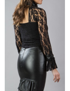 Victorian gothic top in black 2