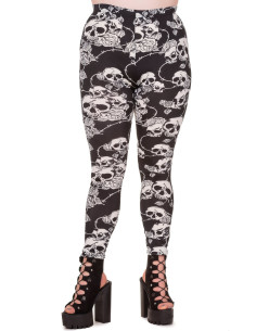 Skull Roses Leggings - Plus...