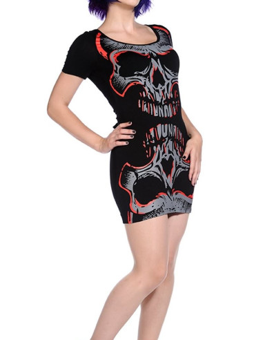 Red Mirror Skull Dress
