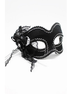 Black Side Lace Trim Mask