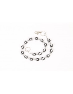 Würfelketten Totenkopf blk/wht 2