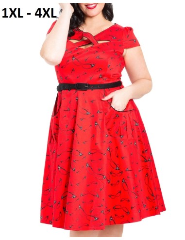 Connie Red Dress - Pluse Size