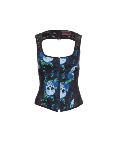 Blue Skull Corset