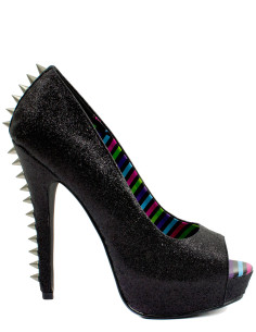 Heels - Black Glitter